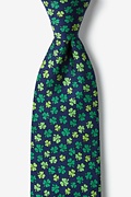 Navy Blue Silk Shamrock'd