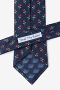 Smell the Roses Navy Blue Tie Photo (2)