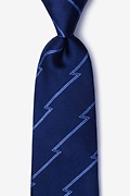 Smoky Navy Blue Extra Long Tie Photo (0)