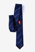 Smoky Navy Blue Skinny Tie Photo (1)