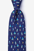 Smooth Sailing Navy Blue Extra Long Tie Photo (0)