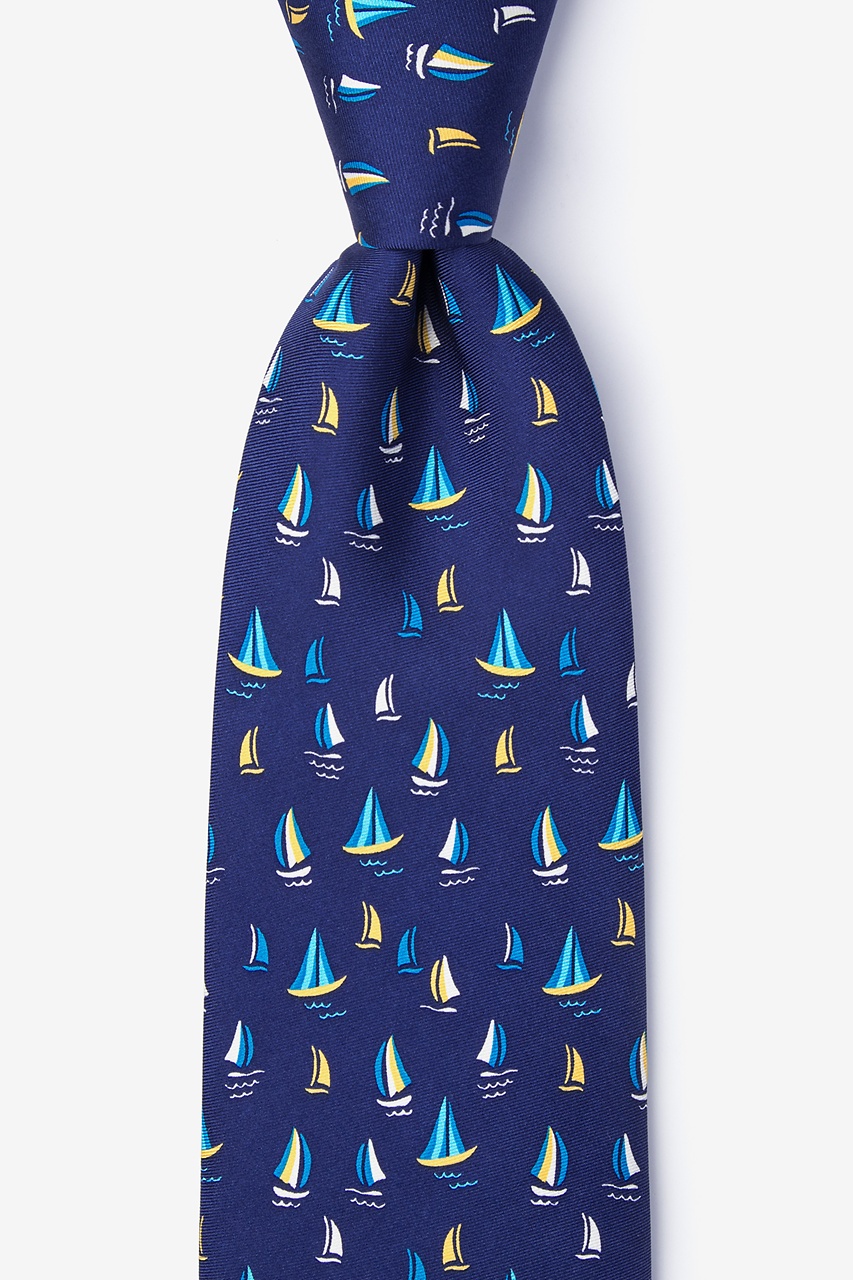 Smooth Sailing Navy Blue Tie Photo (0)