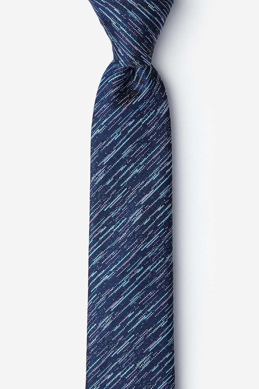 Navy Blue Silk Sri Lanka Skinny Tie