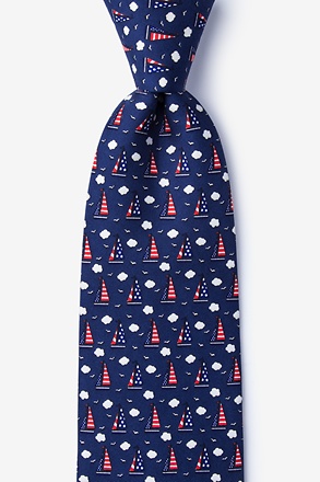 _Starboard & Stripes Navy Blue Tie_