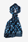 Stem Cells Navy Blue Oblong Scarf