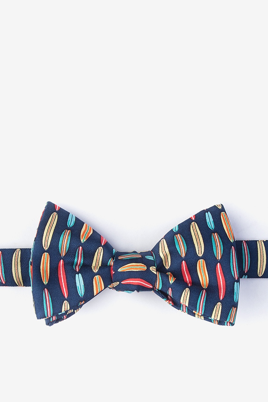 Surf's Up Navy Blue Self-Tie Bow Tie Photo (0)