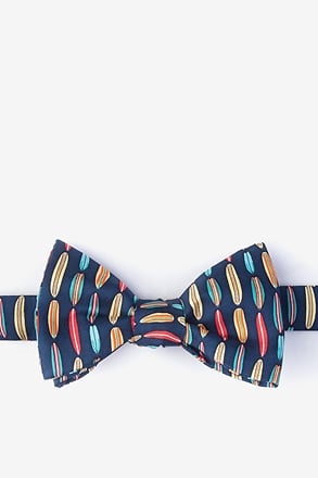 Surf's Up Navy Blue Self-Tie Bow Tie
