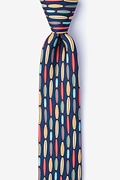 Surf's Up Navy Blue Skinny Tie Photo (0)