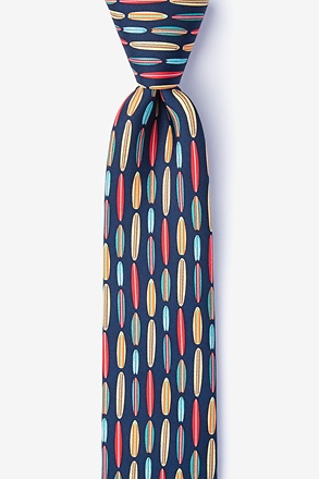 Surf's Up Navy Blue Skinny Tie