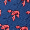 Navy Blue Silk That Fish Cray Extra Long Tie