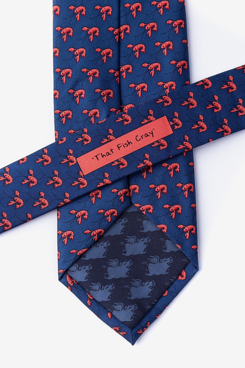 That Fish Cray Navy Blue Extra Long Tie Photo (2)
