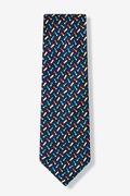 The Buck Starts Here Navy Blue Tie Photo (1)