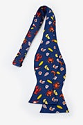 The Clambake Navy Blue Self-Tie Bow Tie Photo (1)