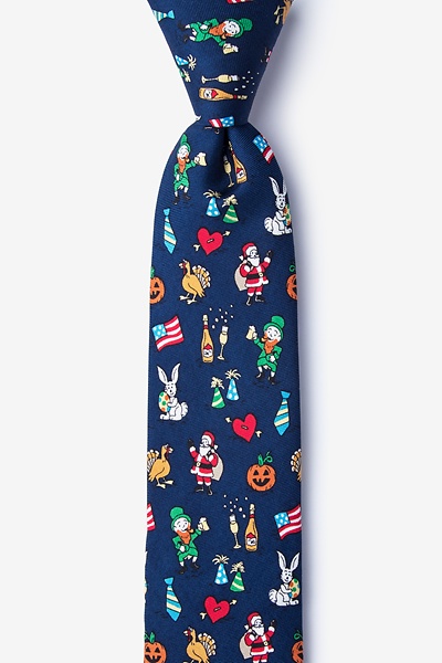 Navy Blue Silk The Every Occasion Skinny Tie