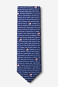 The Pledge Of Allegiance Navy Blue Extra Long Tie Photo (1)