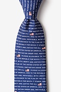 The Pledge of Allegiance Navy Blue Tie Photo (0)