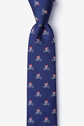The Spin Cycle Navy Blue Skinny Tie Photo (0)