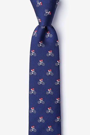 _The Spin Cycle Navy Blue Skinny Tie_