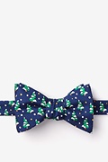 Tree-mendous Navy Blue Self-Tie Bow Tie Photo (0)