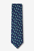 Tree-mendous Navy Blue Tie Photo (1)