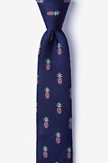 Tropic Like It's Hot Navy Blue Skinny Tie Photo (1)