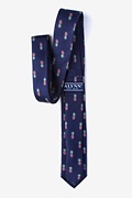 Tropic Like It's Hot Navy Blue Skinny Tie Photo (2)