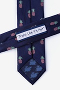 Tropic Like It's Hot Navy Blue Skinny Tie Photo (3)