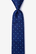 Tully Navy Blue Skinny Tie Photo (0)