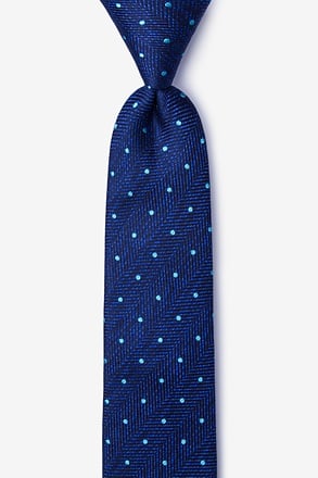 Tully Navy Blue Skinny Tie