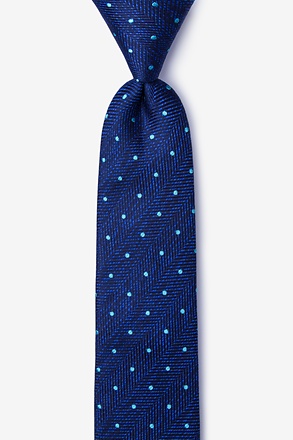 _Tully Navy Blue Skinny Tie_