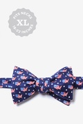 U! S! A! Navy Blue Self-Tie Bow Tie Photo (0)