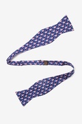 U! S! A! Navy Blue Self-Tie Bow Tie Photo (1)