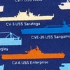 Navy Blue Silk U.S. Aircraft Carriers