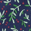 Navy Blue Silk Under the Mistletoe Tie