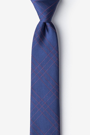 Unimak Navy Blue Skinny Tie