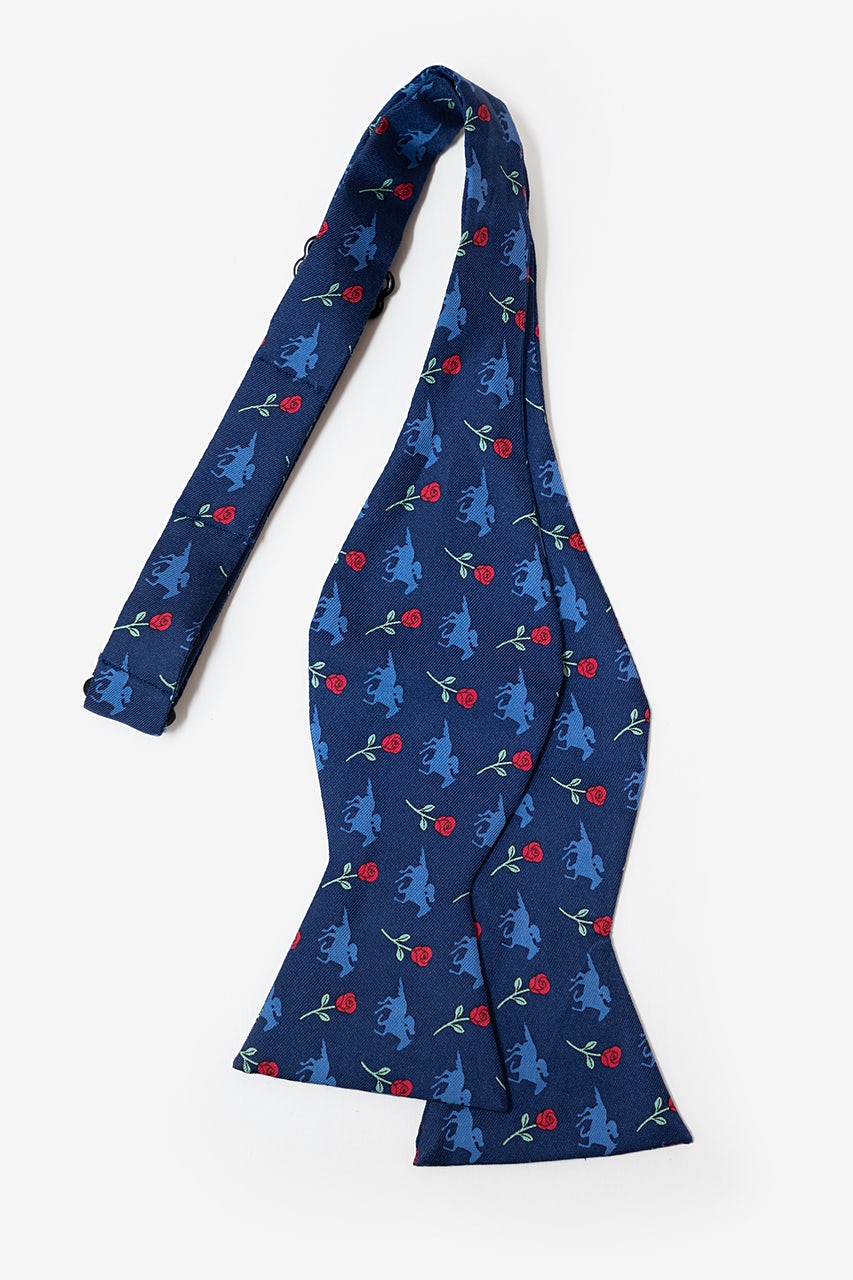 Victory Rose Navy Blue Self-Tie Bow Tie Photo (1)