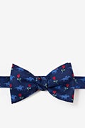 Victory Rose Navy Blue Self-Tie Bow Tie Photo (0)