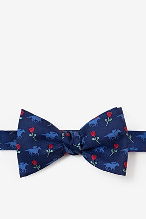 _Victory Rose Navy Blue Self-Tie Bow Tie_