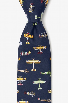 Vintage U.S. Warplanes Navy Blue Tie