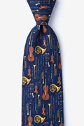 Well Orchestrated Navy Blue Tie Photo (0)