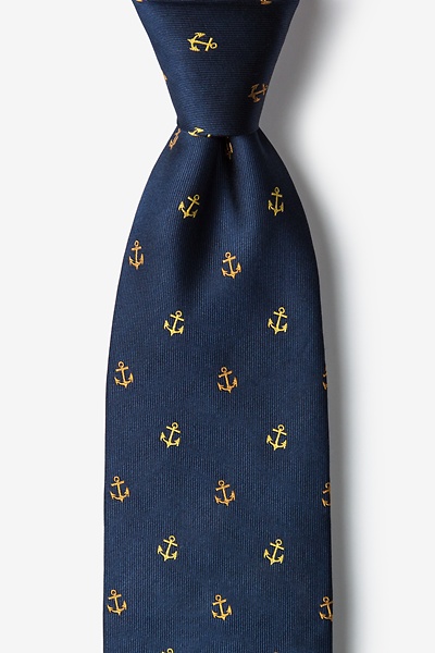 Navy Blue Silk What's the Holdup? Tie