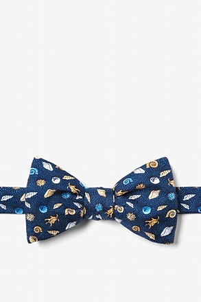 _What the Shell? Navy Blue Self-Tie Bow Tie_