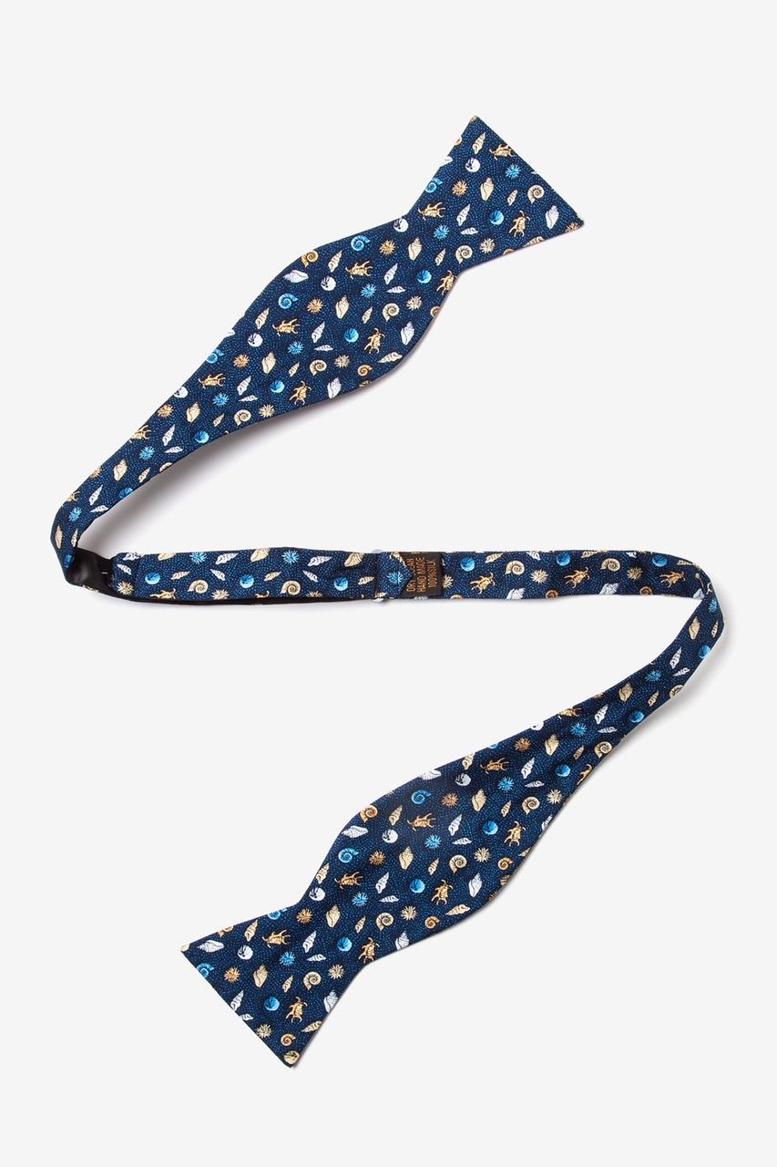 What the Shell? Navy Blue Self-Tie Bow Tie Photo (1)