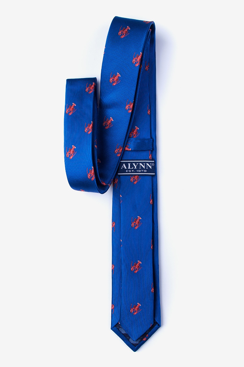 Will Work for Lobster Navy Blue Skinny Tie Photo (1)
