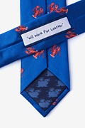 Will Work for Lobster Navy Blue Skinny Tie Photo (2)