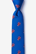 Will Work for Lobster Navy Blue Skinny Tie Photo (0)