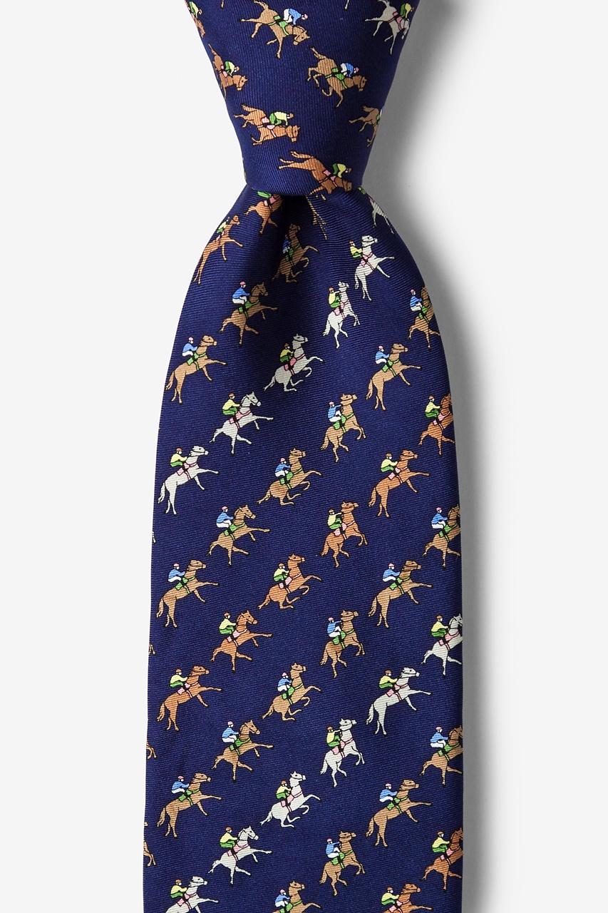 Win, Place, Show Navy Blue Tie Photo (0)