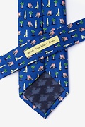 Wish You Were Beer Navy Blue Extra Long Tie Photo (2)