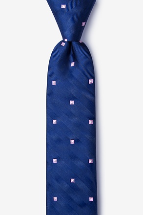 _Wooley Navy Blue Skinny Tie_