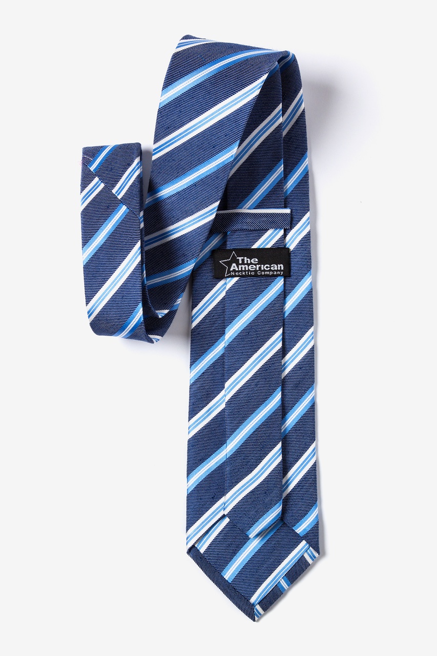 Navy Blue Silk Yale Extra Long Tie